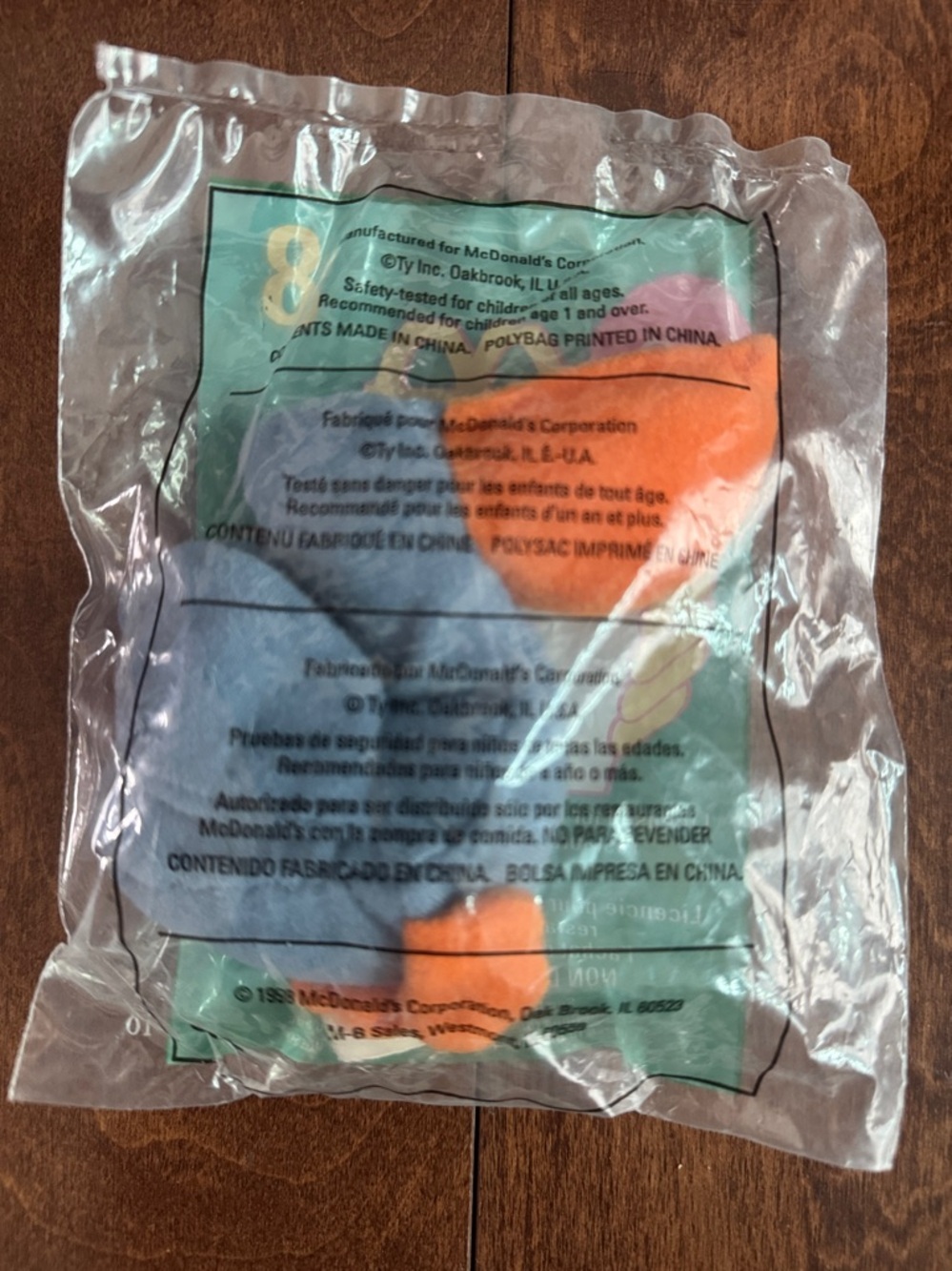 "Ty Teenie Beanie Baby" in original packaging. "Scoop" the Pelican. Rare
